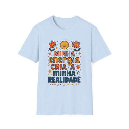 Camiseta Minha Energia Cria — Algodão Ring-Spun 153g