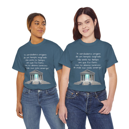 Camiseta Templo Sereno — Algodão 100% Médio