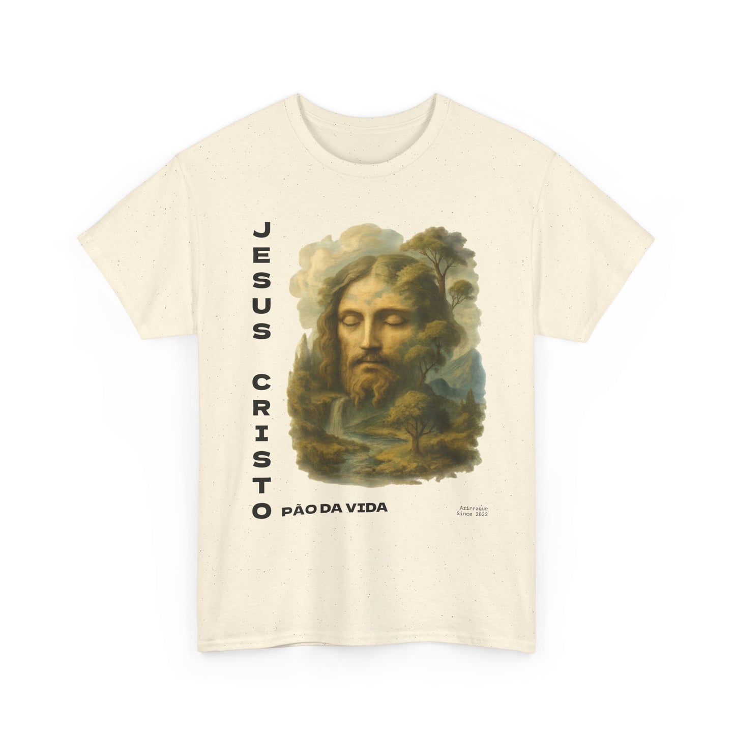 Camiseta Jesus Cristo, pão da vida — Frase Devocional Minimalista