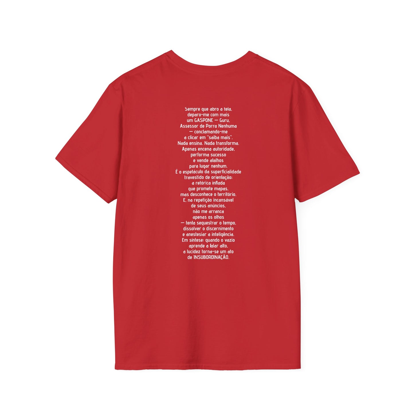 Camiseta Ironia Lúcida — Algodão Ring-Spun 153g