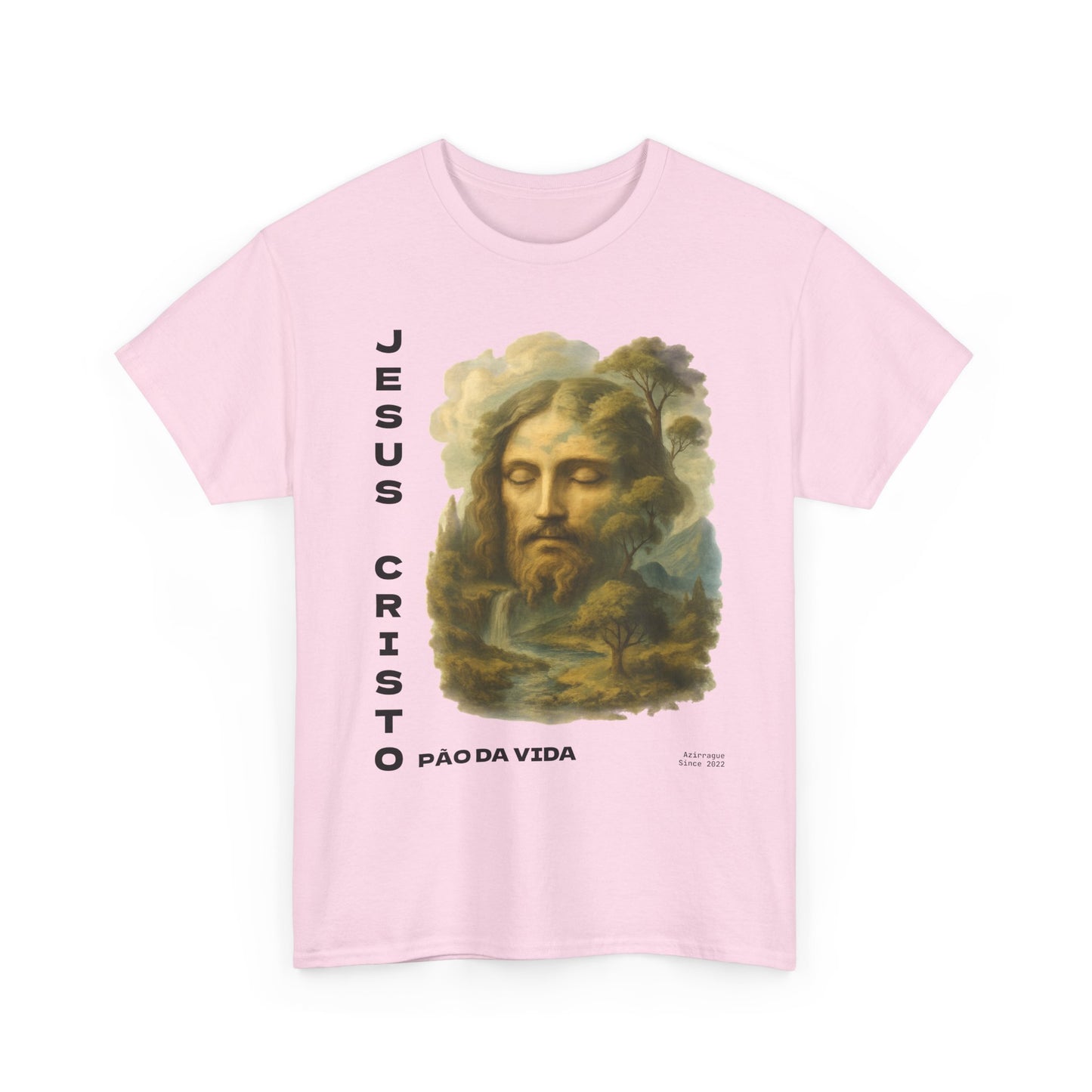 Camiseta Jesus Cristo, pão da vida — Frase Devocional Minimalista