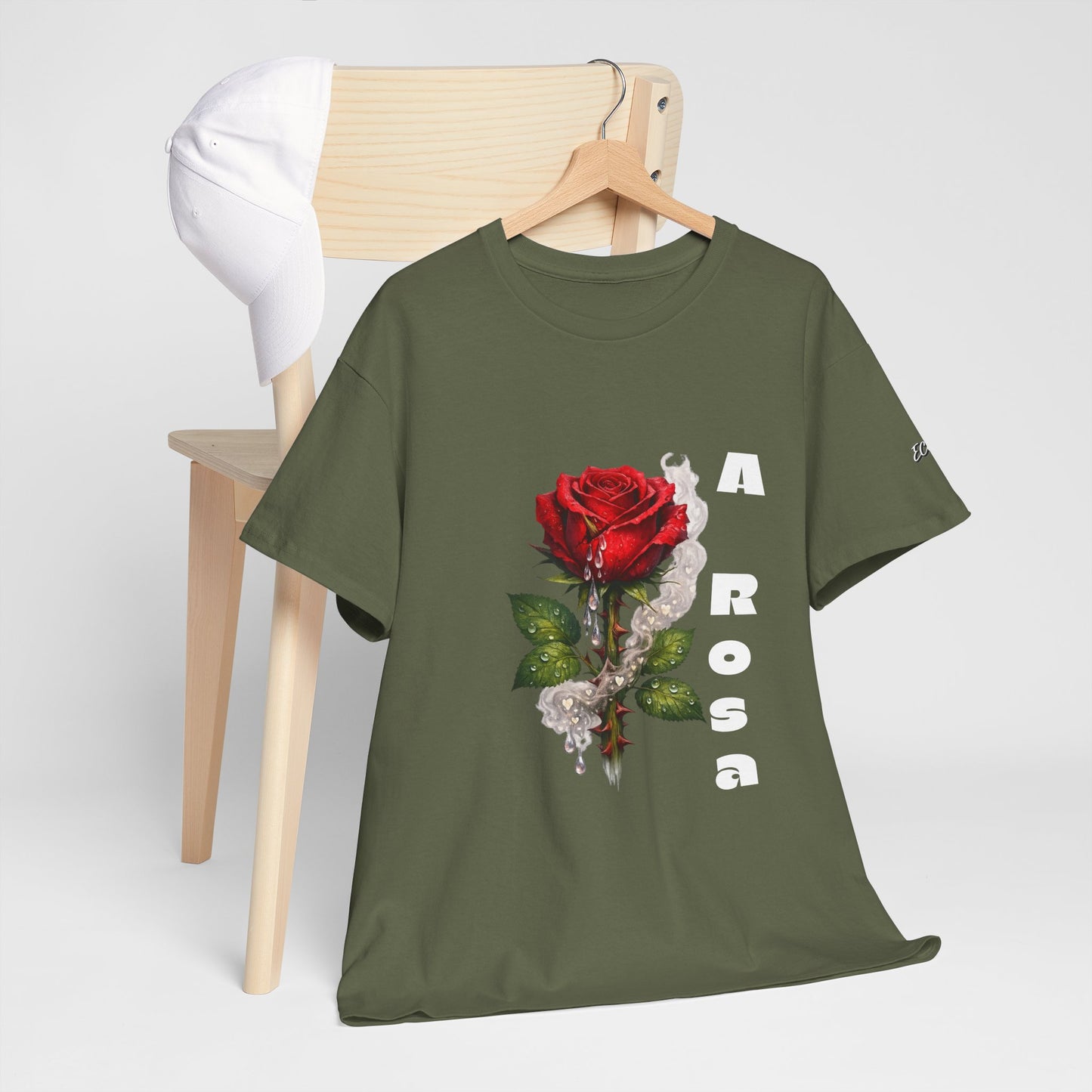 Camiseta Poema Azirrague — Rosa, Espinho e Amor