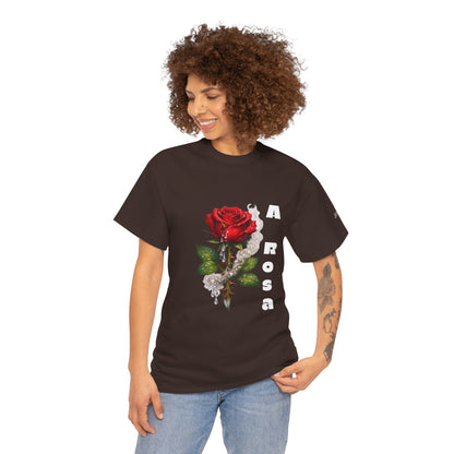 Camiseta Poema Azirrague — Rosa, Espinho e Amor