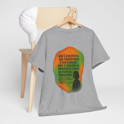 Inspirational Portuguese Quote T-Shirt — 'Coragem de Permanecer Atento'