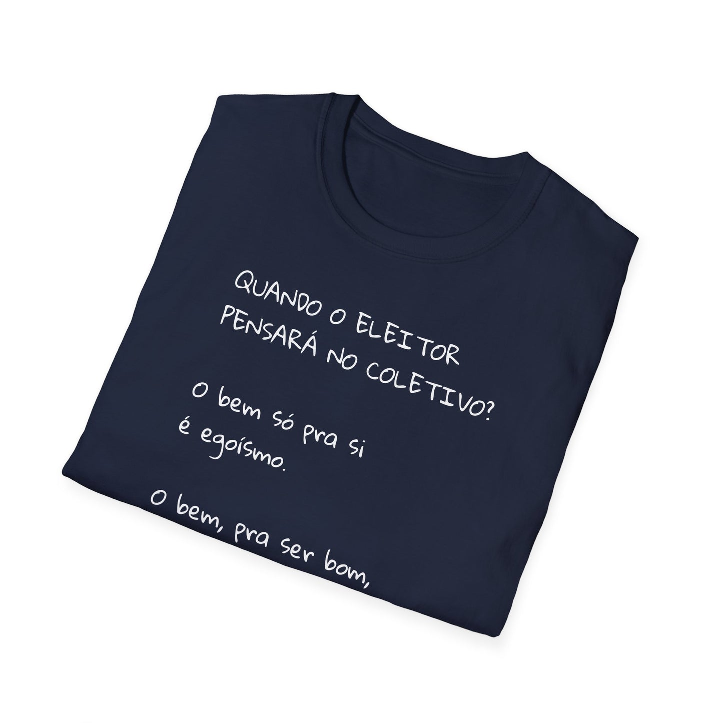 Camiseta Consciência Coletiva – Frase Reflexiva em Algodão Softstyle