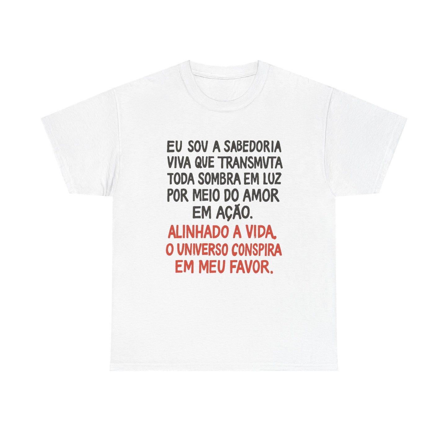 Camiseta Afirmação de Luz — Algodão 100% Clássico