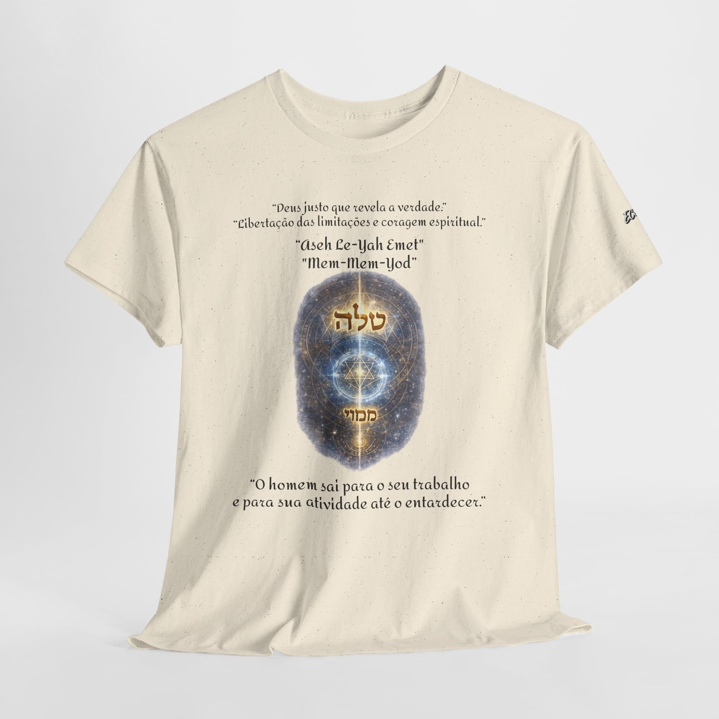 Camiseta Cabalística Asaliah & Imamiah – Símbolos Místicos e Energia Espiritual