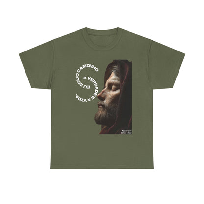Camiseta “Eu Sou o Caminho” — Algodão 100% Médio