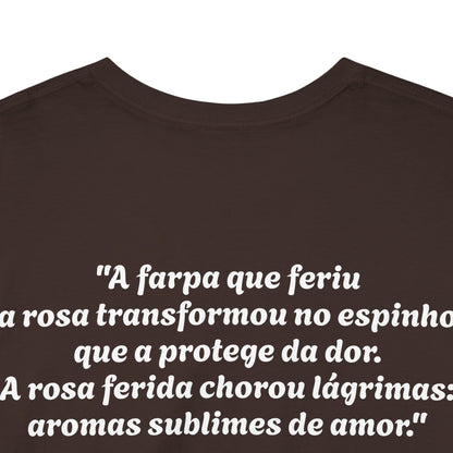 Camiseta Poema Azirrague — Rosa, Espinho e Amor