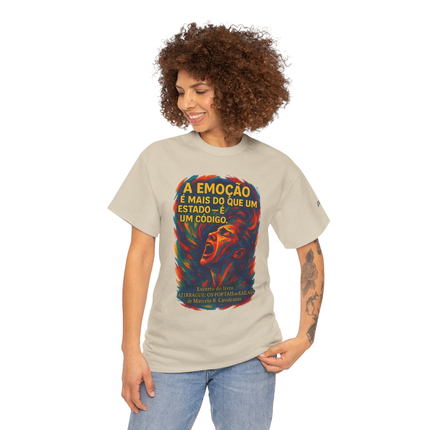 Camiseta Frase de Azirrague – Trecho de Marcelo B. Cavalcante | Algodão Gildan 5000