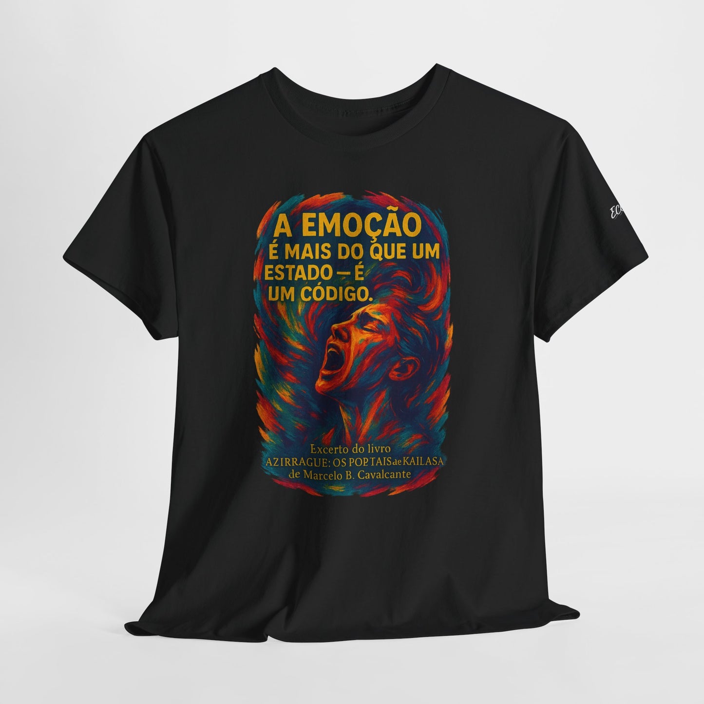 Camiseta Frase de Azirrague – Trecho de Marcelo B. Cavalcante | Algodão Gildan 5000