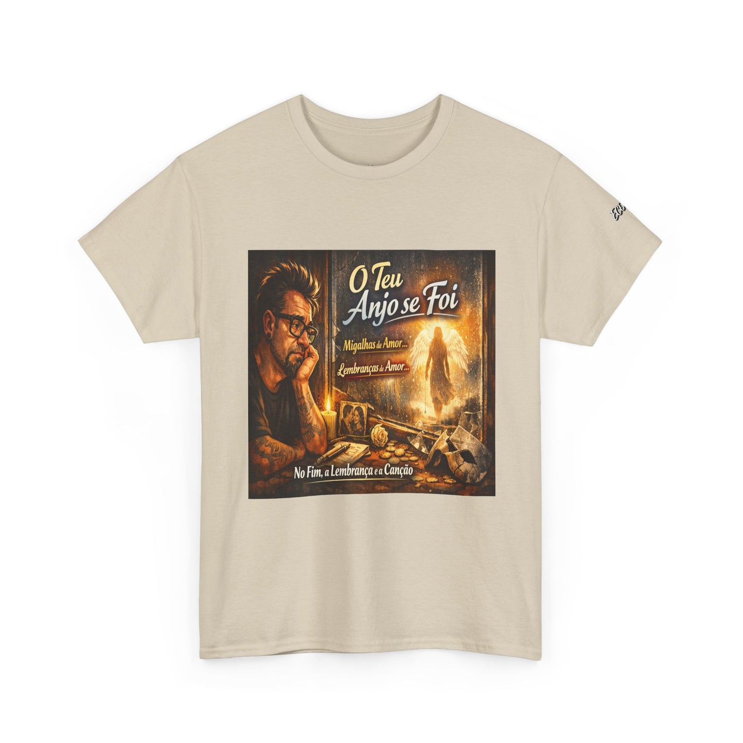 Camiseta Retrato Cinemático Streetwear – Arte Expressiva e Atmosfera Noturna