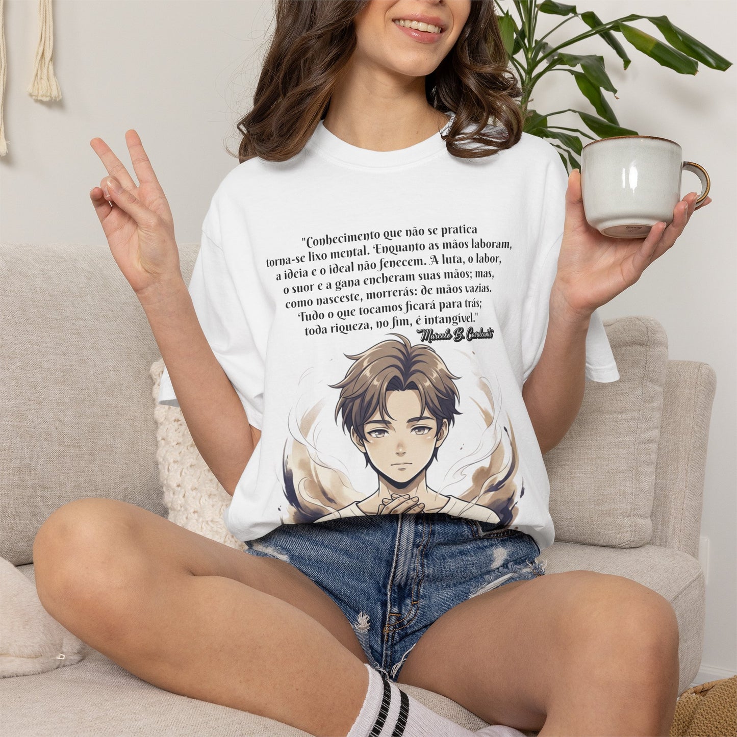 Camiseta Poética Citação Portuguesa — Trecho de Marcelo B. Cavalcante