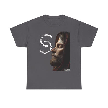 Camiseta “Eu Sou o Caminho” — Algodão 100% Médio