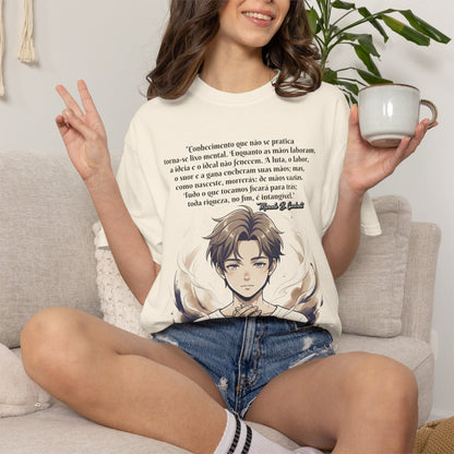 Camiseta Poética Citação Portuguesa — Trecho de Marcelo B. Cavalcante