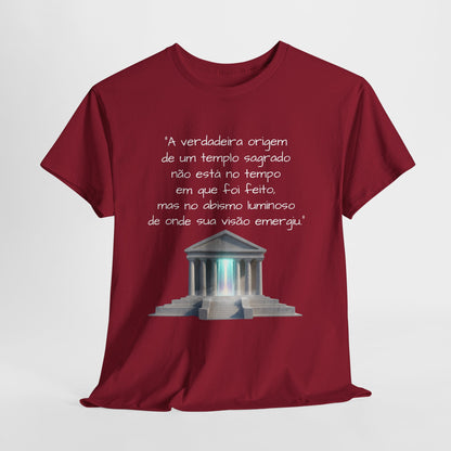 Camiseta Templo Sereno — Algodão 100% Médio