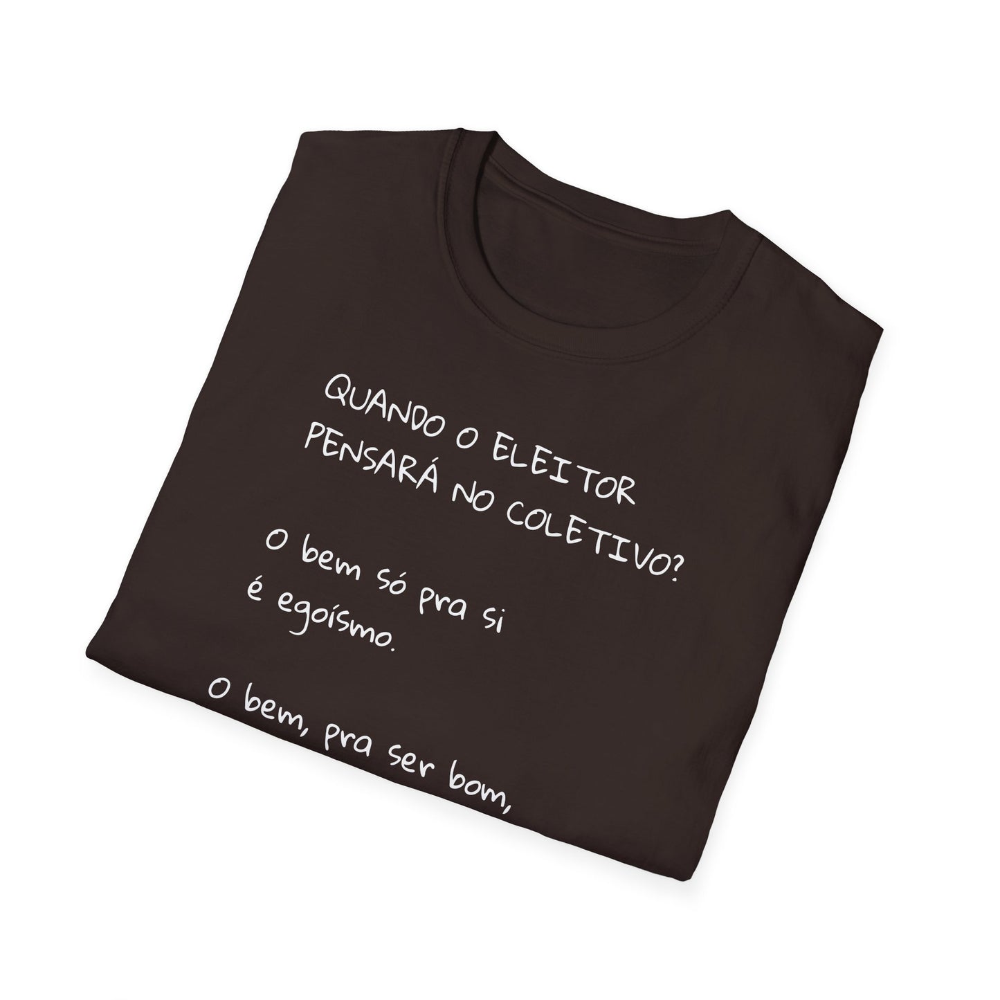 Camiseta Consciência Coletiva – Frase Reflexiva em Algodão Softstyle