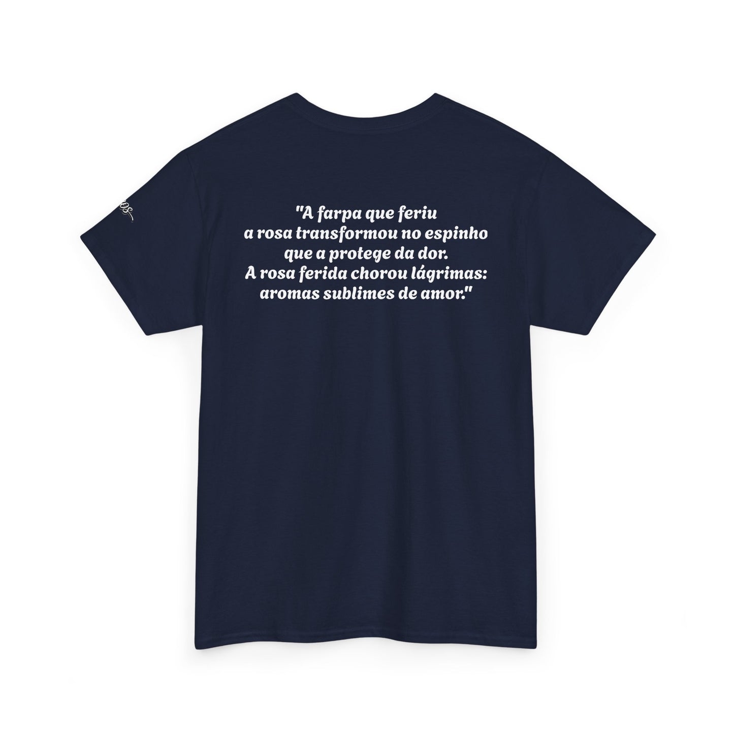 Camiseta Poema Azirrague — Rosa, Espinho e Amor