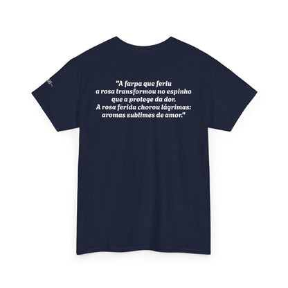Camiseta Poema Azirrague — Rosa, Espinho e Amor