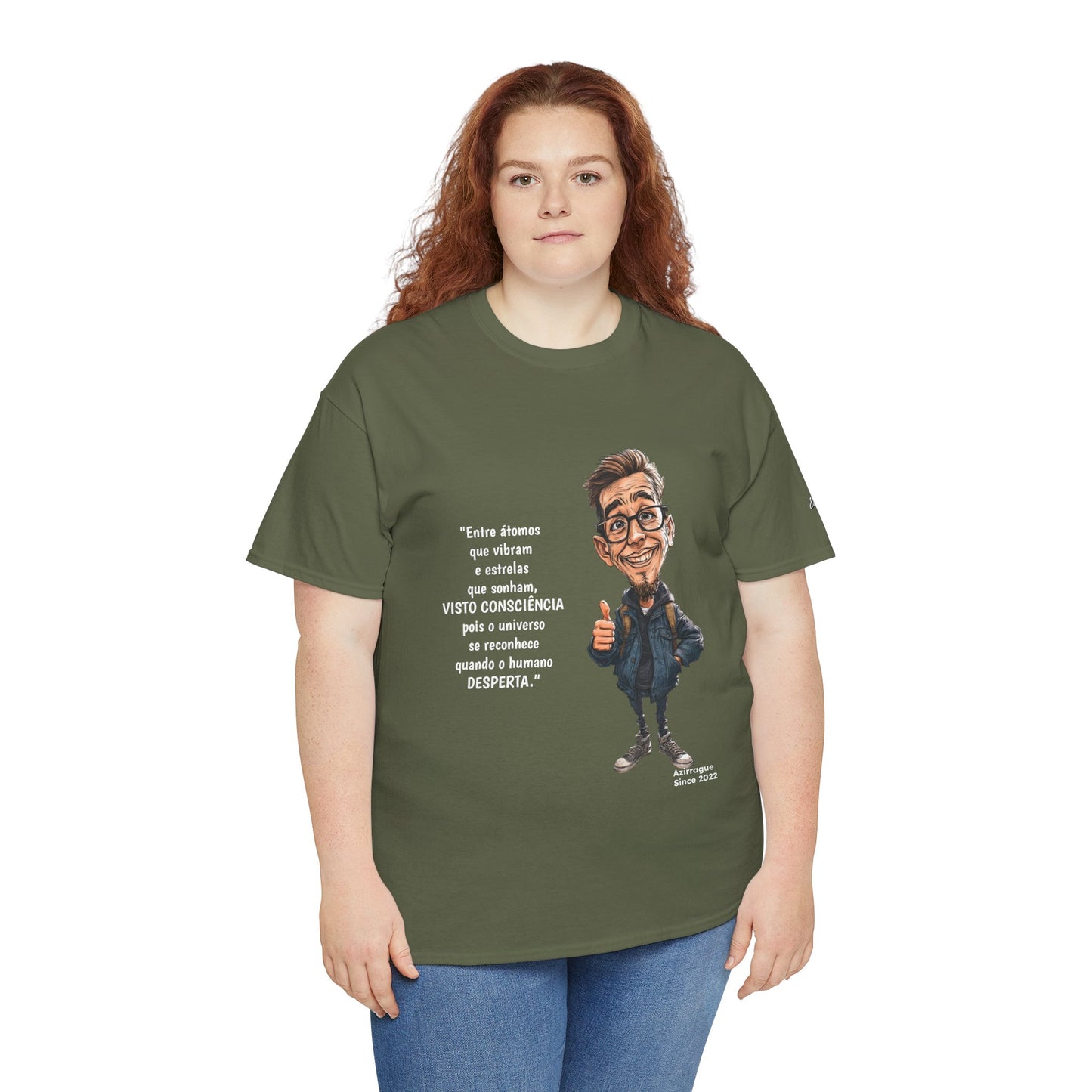 Camiseta Azimur “O Universo Reconhece Quem Desperta” – Algodão 100% Unissex