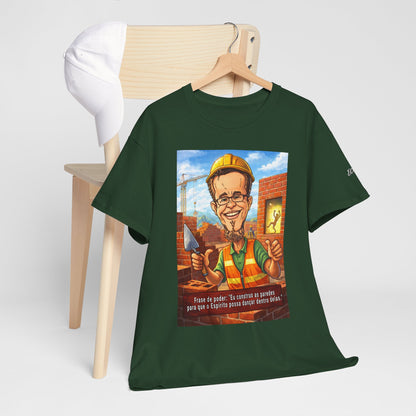 Camiseta Azimur com Frase de poder "Eu construo as paredes para que o Espírito possa dançar dentro delas."
 – Algodão Premium