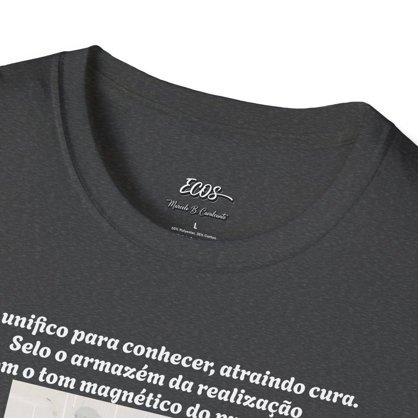 Camiseta Azimur com Afirmação Espiritual — Mantra de Cura em Português