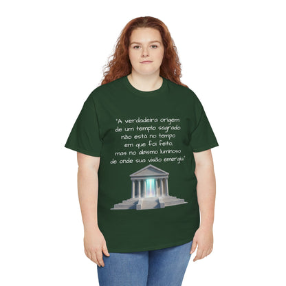Camiseta Templo Sereno — Algodão 100% Médio