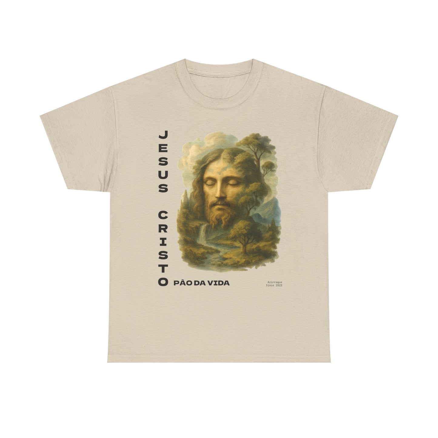 Camiseta Jesus Cristo, pão da vida — Frase Devocional Minimalista