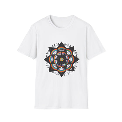 Camiseta estampada Mandala Geometric | Rainbow Tribal Flower Azirrague