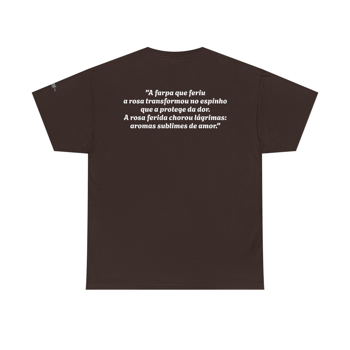 Camiseta Poema Azirrague — Rosa, Espinho e Amor