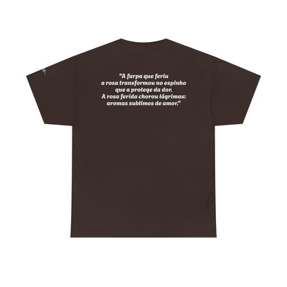 Camiseta Poema Azirrague — Rosa, Espinho e Amor