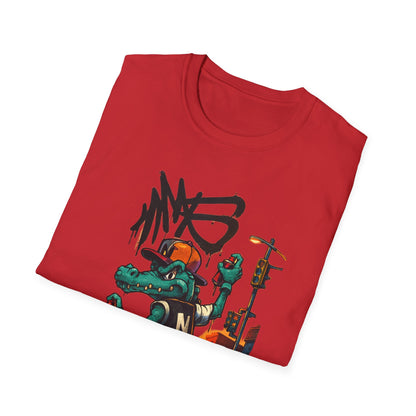 Camiseta Crocodilo Urbano Street Art – Algodão Ring Spun Leve