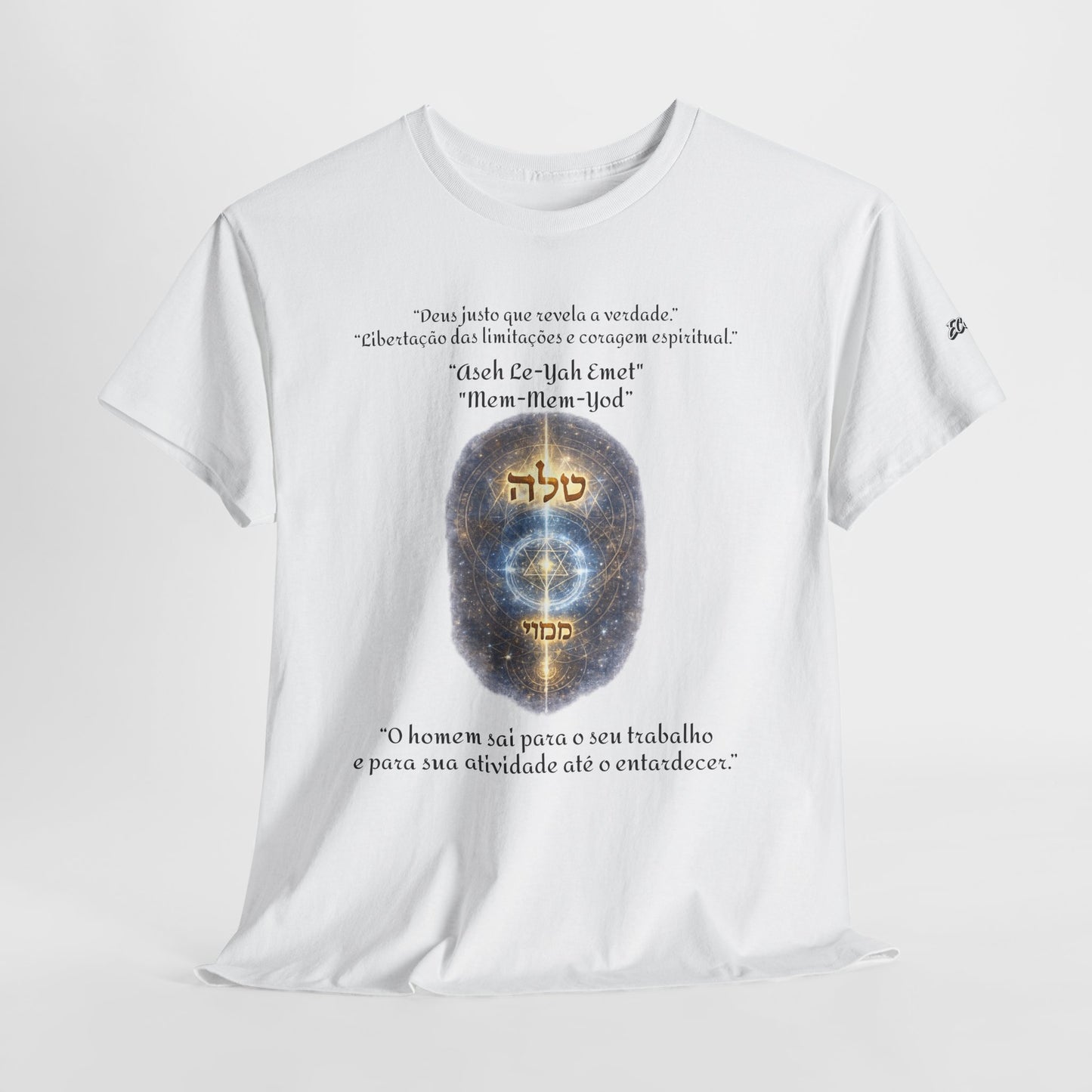 Camiseta Cabalística Asaliah & Imamiah – Símbolos Místicos e Energia Espiritual
