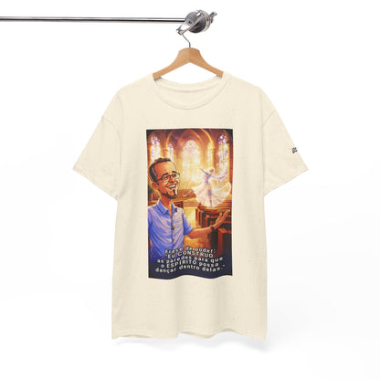 Camiseta Azimur com Frase de poder "Eu construo as paredes para que o Espírito possa dançar dentro delas."
 – Algodão Premium