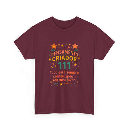 Camiseta 111 Pensamento Criador — Algodão 180g
