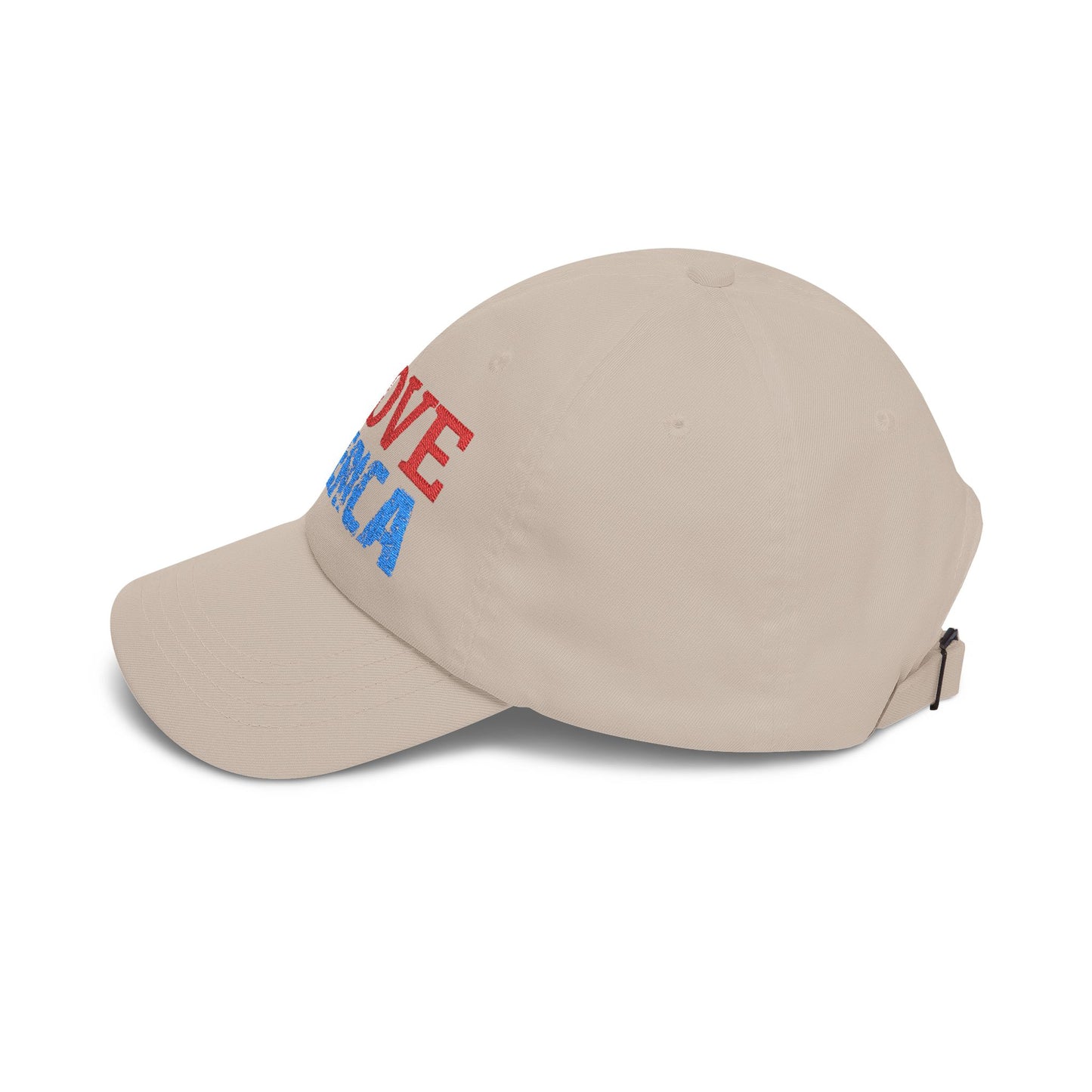 Boné Dad Hat Bordado Love 'Merica | Algodão Premium Ajustável