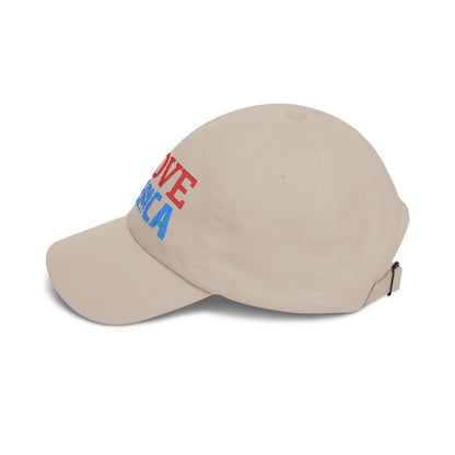 Boné Dad Hat Bordado Love 'Merica | Algodão Premium Ajustável