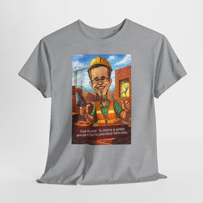 Camiseta Azimur com Frase de poder "Eu construo as paredes para que o Espírito possa dançar dentro delas."
 – Algodão Premium