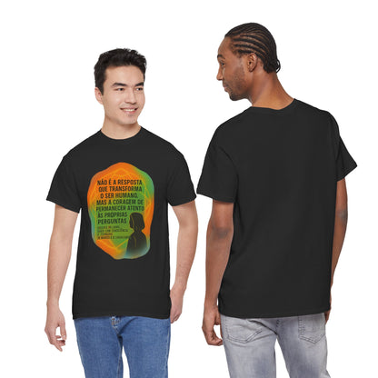 Inspirational Portuguese Quote T-Shirt — 'Coragem de Permanecer Atento'
