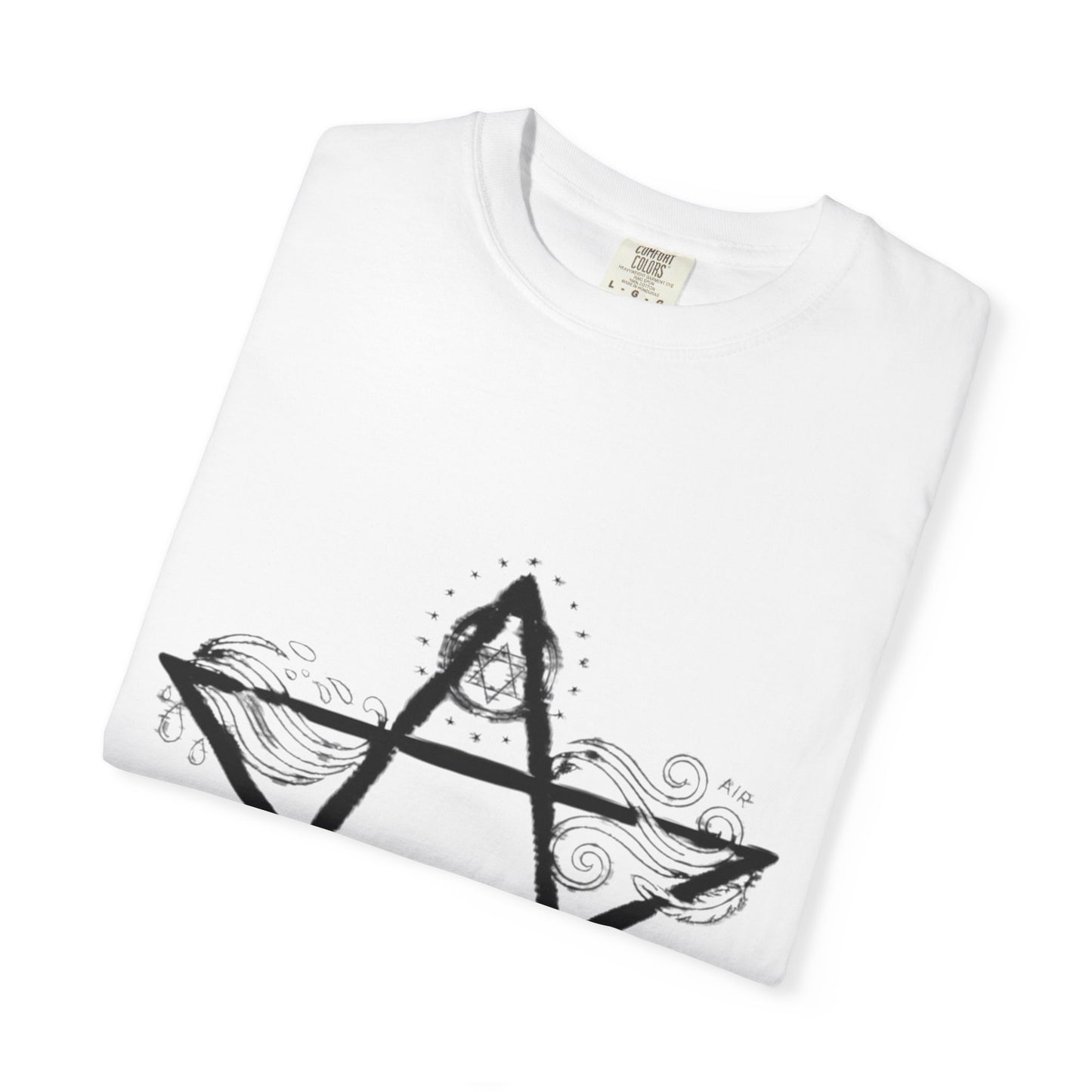 Camiseta Elementos Pentagrama — Terra, Fogo, Ar, Água & Éter Design