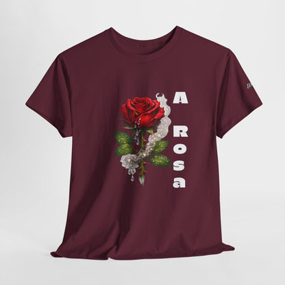 Camiseta Poema Azirrague — Rosa, Espinho e Amor