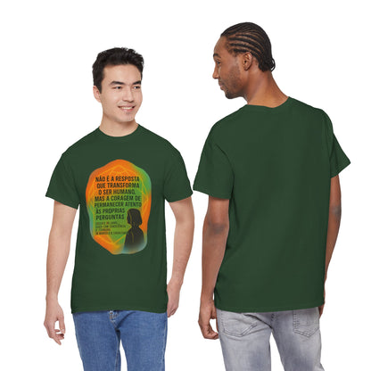 Inspirational Portuguese Quote T-Shirt — 'Coragem de Permanecer Atento'