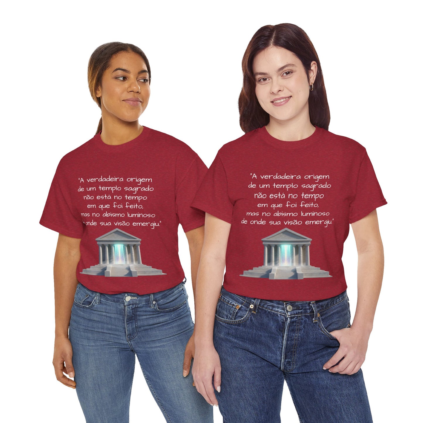 Camiseta Templo Sereno — Algodão 100% Médio