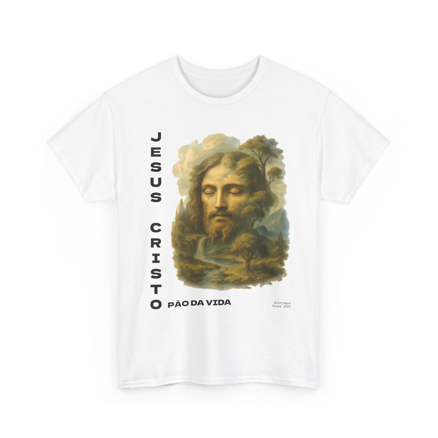 Camiseta Jesus Cristo, pão da vida — Frase Devocional Minimalista