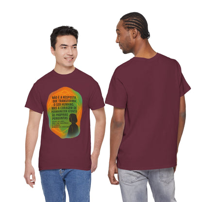 Inspirational Portuguese Quote T-Shirt — 'Coragem de Permanecer Atento'