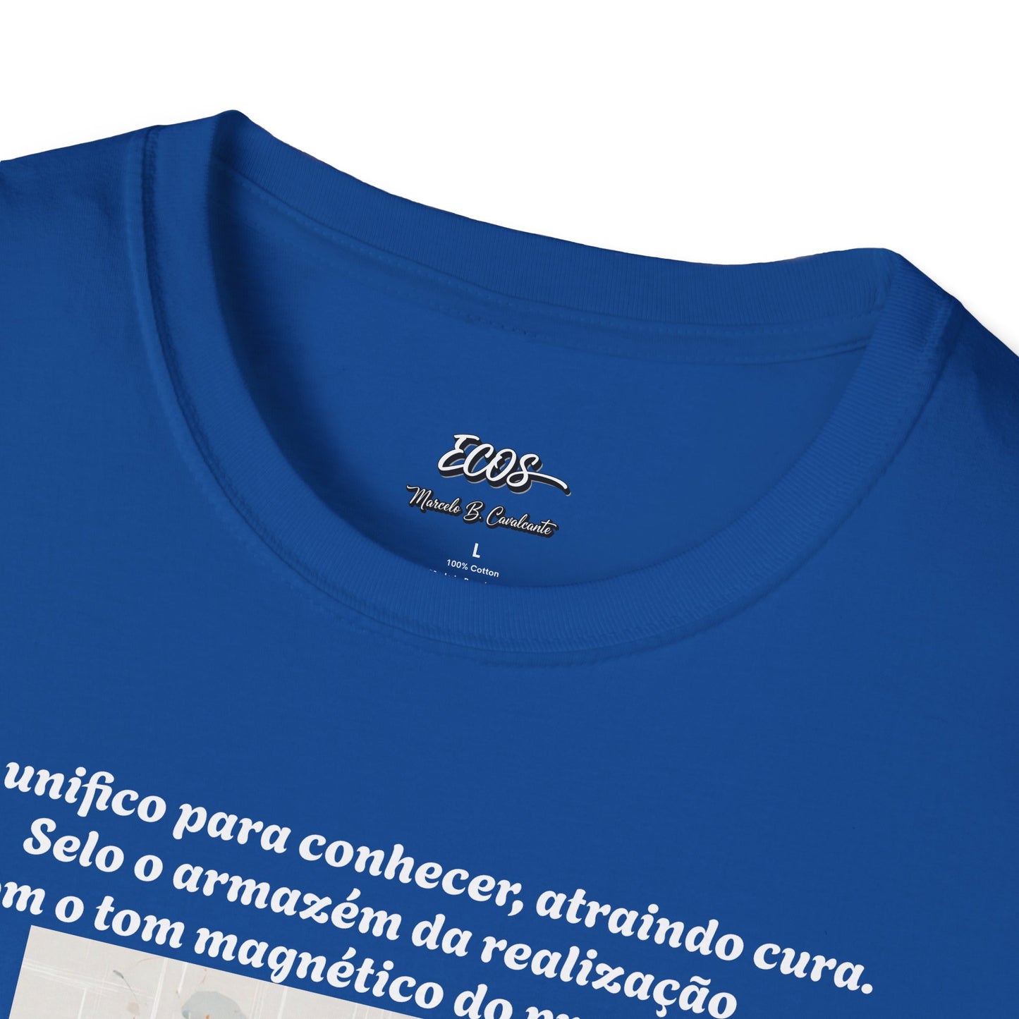 Camiseta Azimur com Afirmação Espiritual — Mantra de Cura em Português