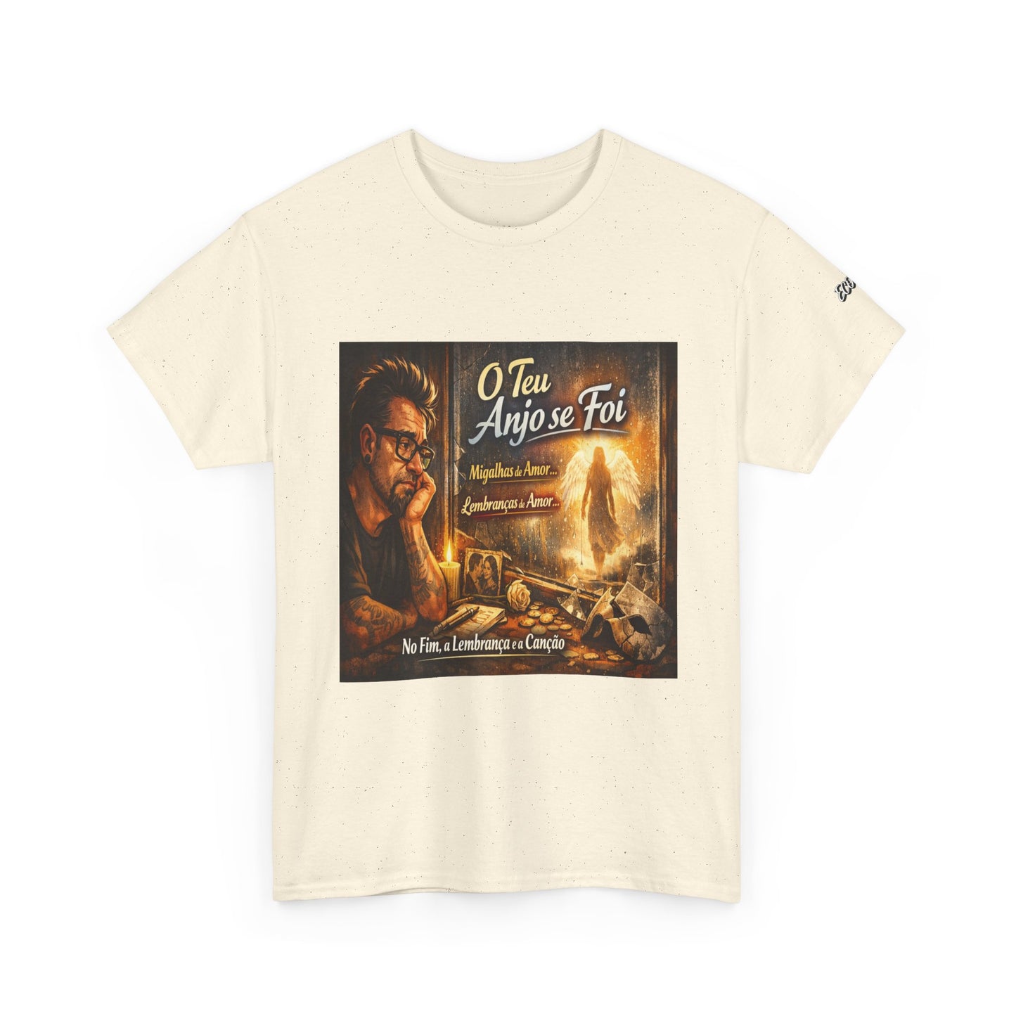 Camiseta Retrato Cinemático Streetwear – Arte Expressiva e Atmosfera Noturna