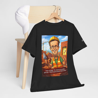 Camiseta Azimur com Frase de poder "Eu construo as paredes para que o Espírito possa dançar dentro delas."
 – Algodão Premium
