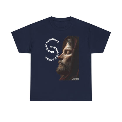 Camiseta “Eu Sou o Caminho” — Algodão 100% Médio