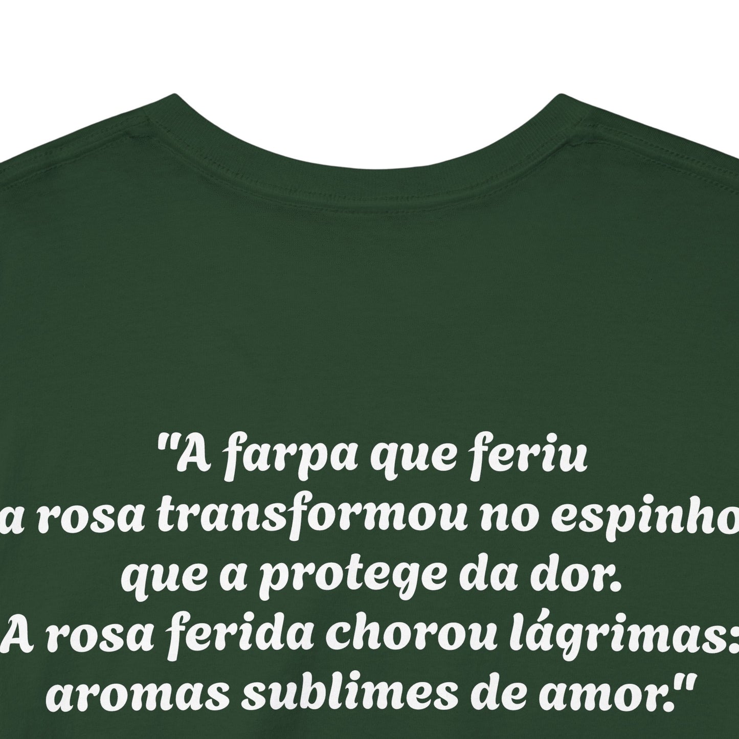 Camiseta Poema Azirrague — Rosa, Espinho e Amor